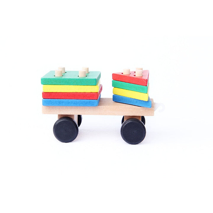 Montessori Wooden Train for Shape Learning and Play