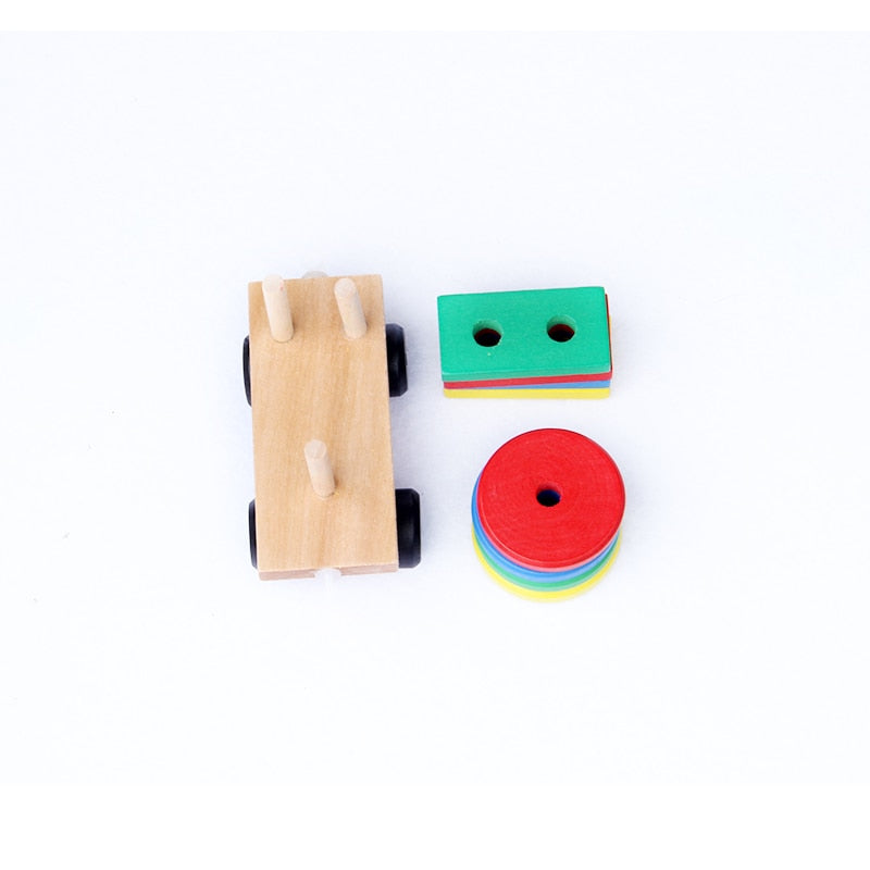 Montessori Wooden Train for Shape Learning and Play