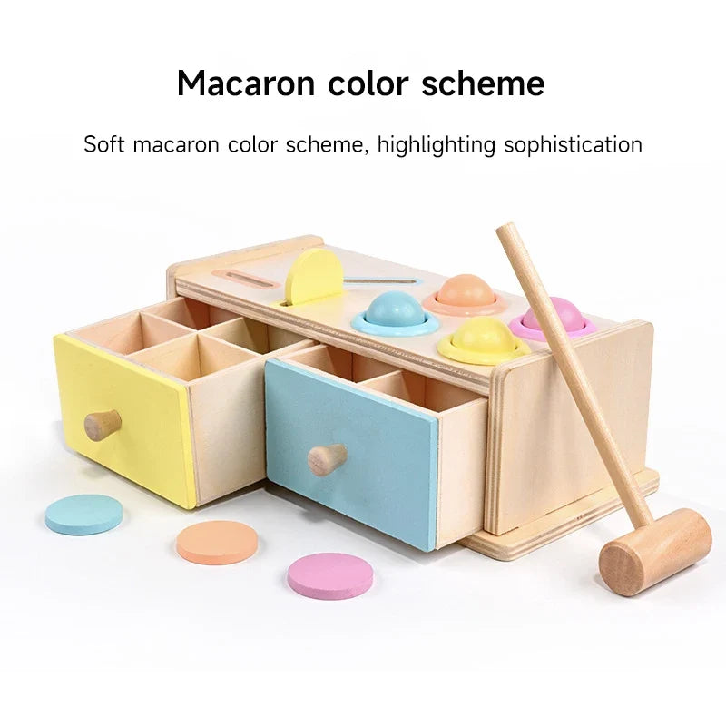 Montessori Wooden Busy Box for Fine Motor Skill Play