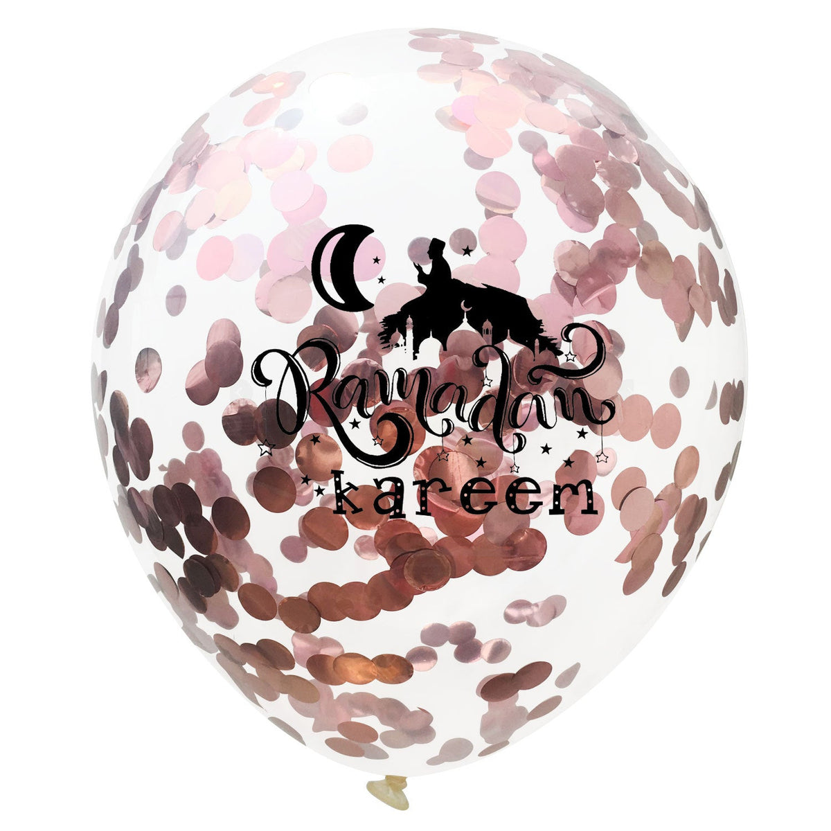 Ramadan Kareem Balloon Set With Confetti Sparkle Decor