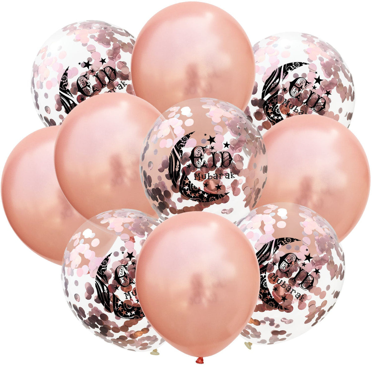 Ramadan Kareem Balloon Set With Confetti Sparkle Decor