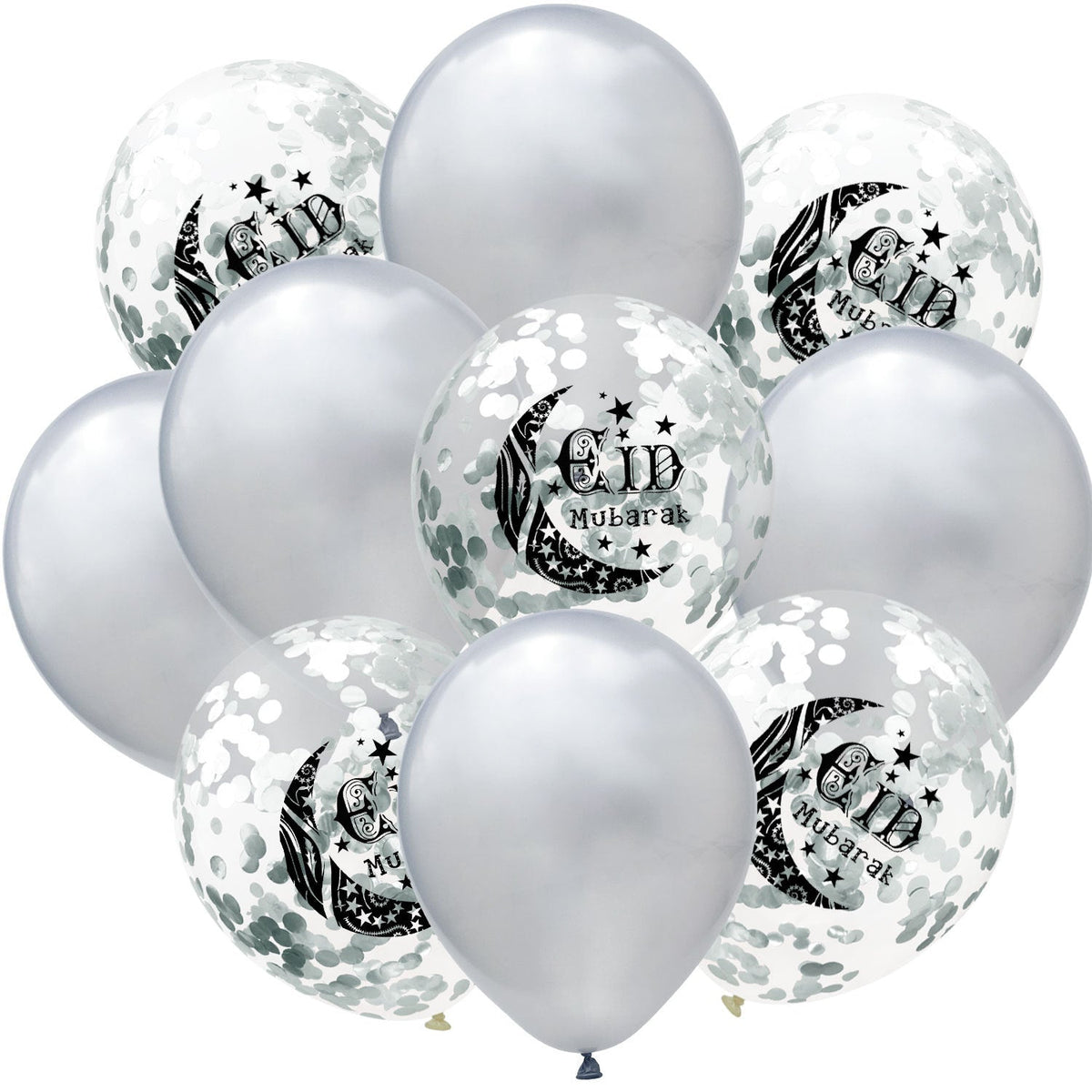 Ramadan Kareem Balloon Set With Confetti Sparkle Decor