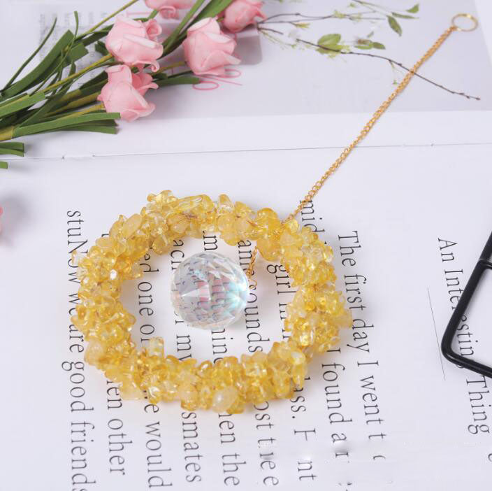 Crystal Sun Moon Window Hanging Decor for Colorful Sparkle