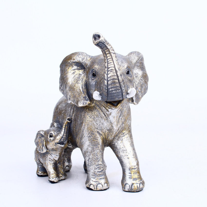 Mother and Child Elephant Sculpture for Meaningful Decor