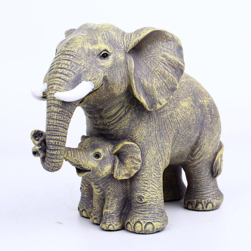 Mother and Child Elephant Sculpture for Meaningful Decor