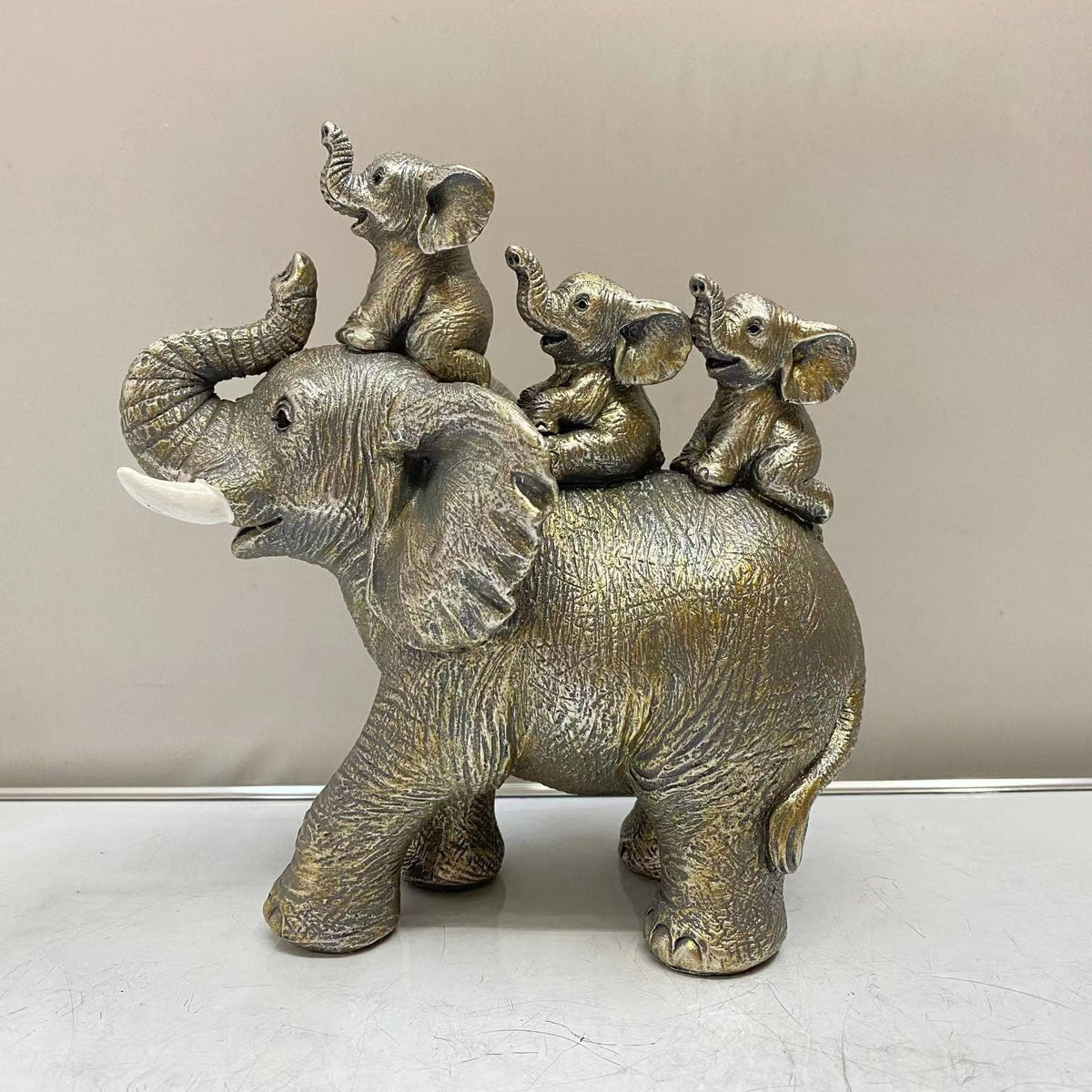Mother and Child Elephant Sculpture for Meaningful Decor