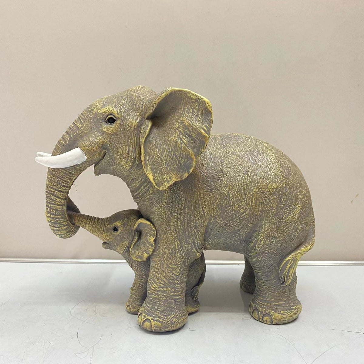 Mother and Child Elephant Sculpture for Meaningful Decor