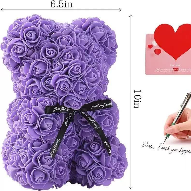 Rose Bear Gift 25cm for Lasting Romantic Keepsakes