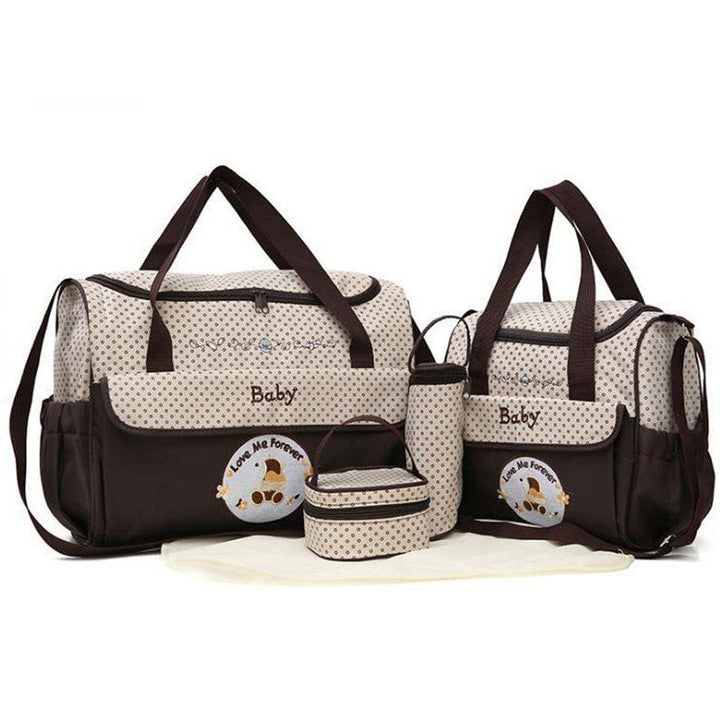 5-Piece Baby Diaper Bag Set With Organized Storage