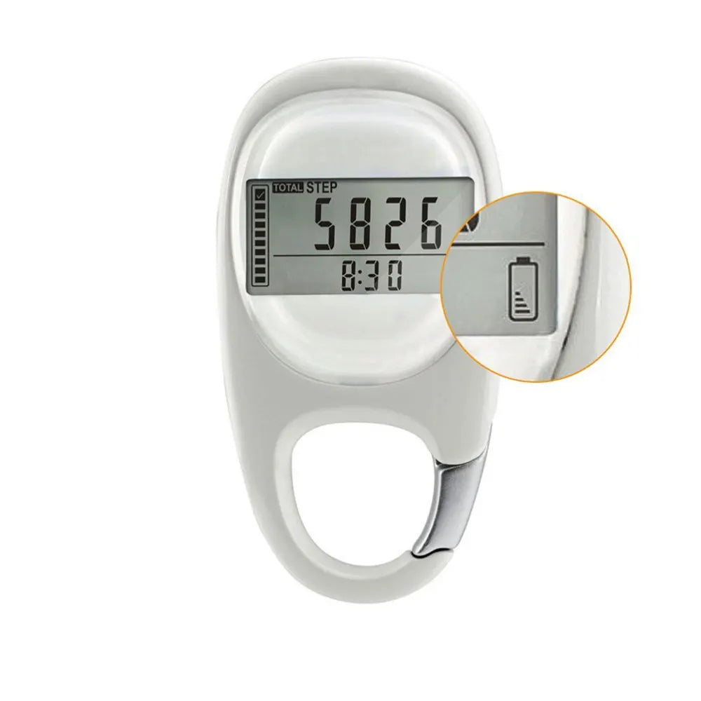 Clip-On Step Counter Pedometer with Big LCD Display