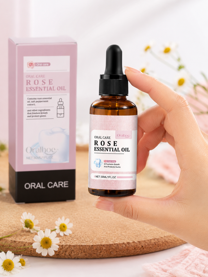 Rose Essential Oil Mouthwash — Freshens Breath & Protects Gums
