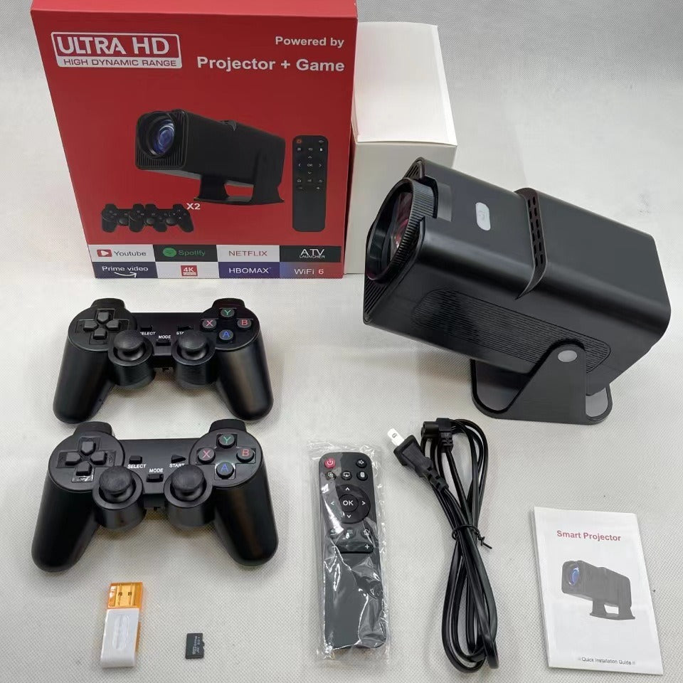 Portable Projector with Retro Game Console & Gamepads