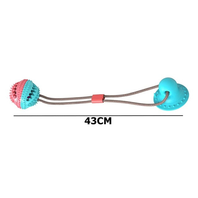 Interactive Dog Chew Ball for Indoor Tug & Enrichment