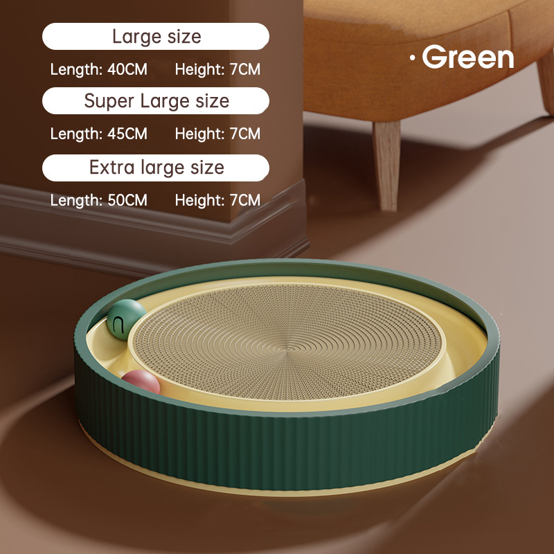 Round Cat Scratcher, Toy & Lounging Nest for Indoor Cats
