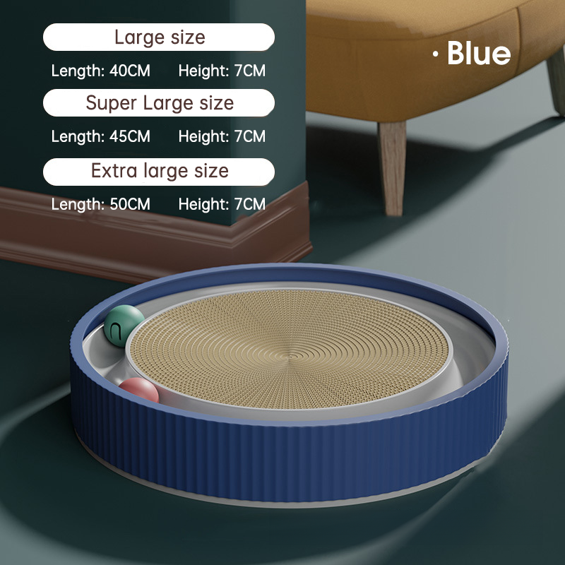 Round Cat Scratcher, Toy & Lounging Nest for Indoor Cats