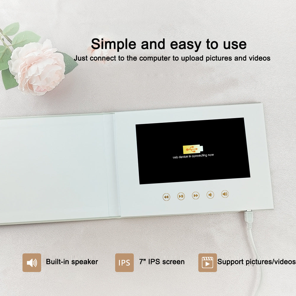 Video Wedding Invitation Card With 7-Inch Screen