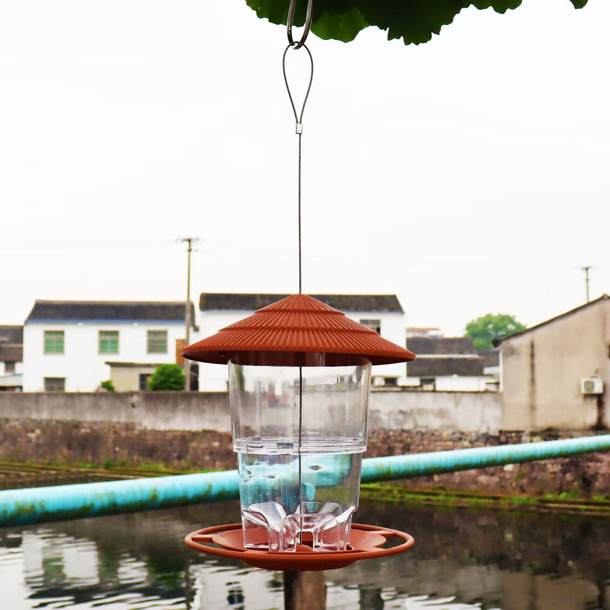 Hanging Bird Feeder for Easy Seed Monitoring Outdoors