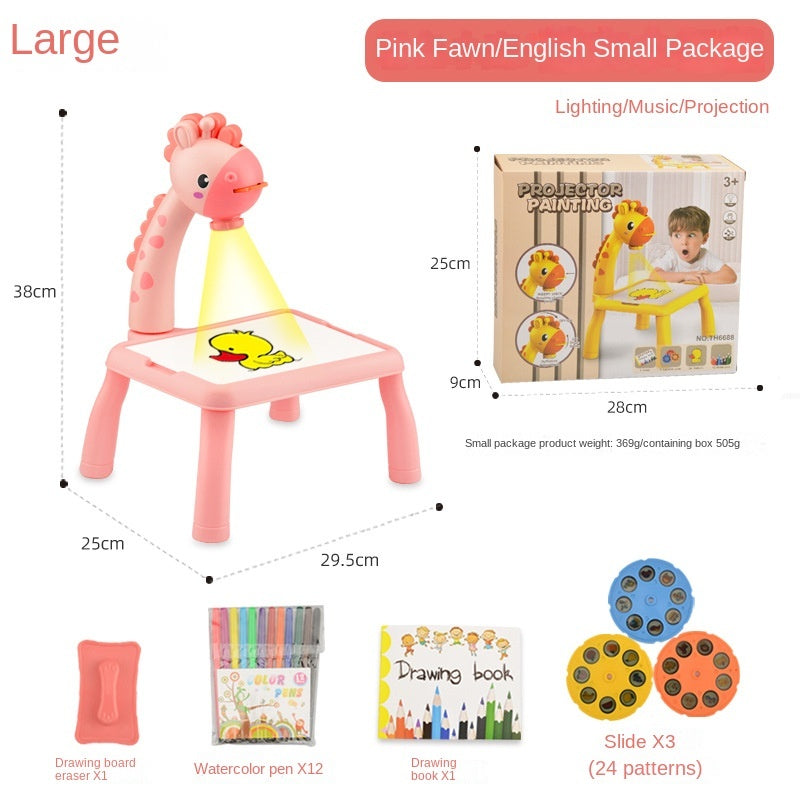 Deer Drawing Projector Table for Screen-Free Creativity
