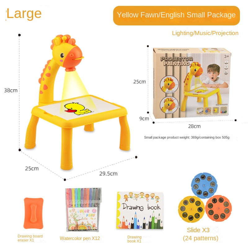 Deer Drawing Projector Table for Screen-Free Creativity