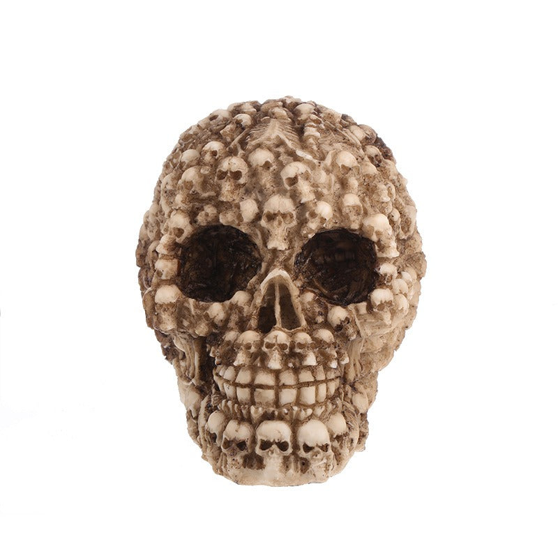 Multi-Head Skull Ornament Gothic Halloween Centerpiece