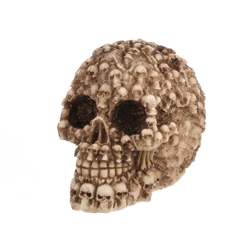 Multi-Head Skull Ornament Gothic Halloween Centerpiece