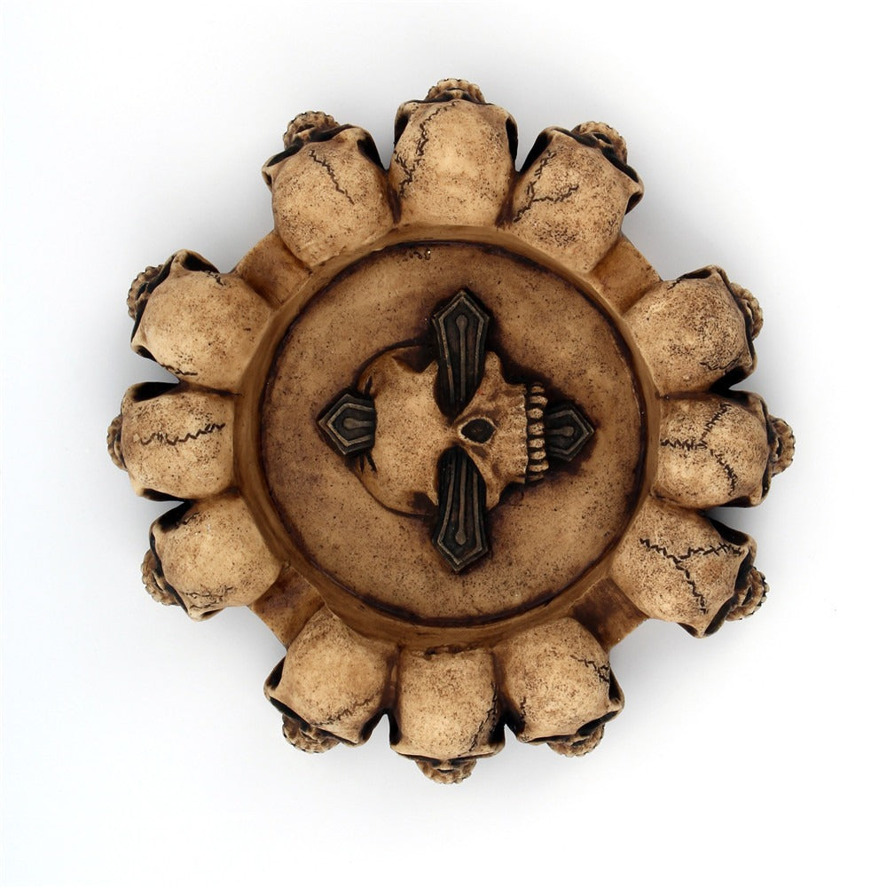 Multi-Headed Skeleton Ashtray for Gothic Home Decor