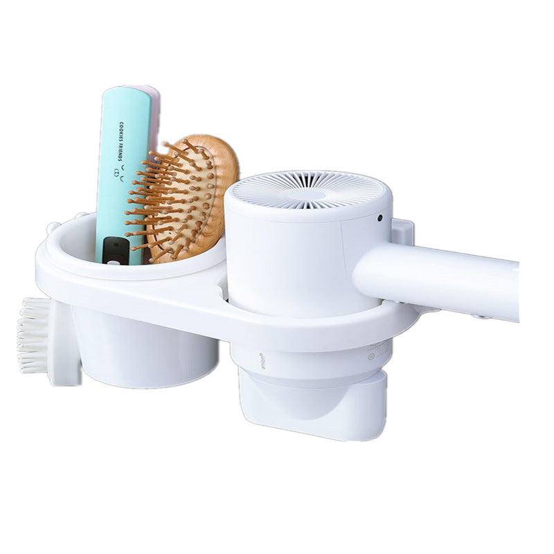 Wall Mounted Hair Dryer Holder Bathroom Storage Rack