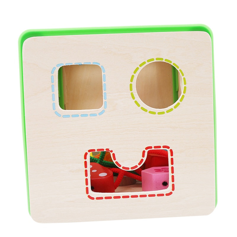 Wooden Montessori Activity Cube for Hands-On Learning