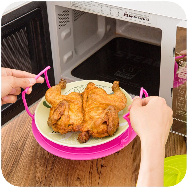 Microwave Stackable Shelf Rack for Heating Two Dishes