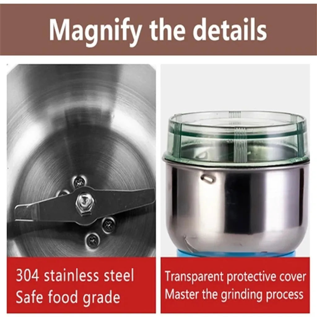 Electric Coffee Bean & Spice Grinder for Fresh Grounds