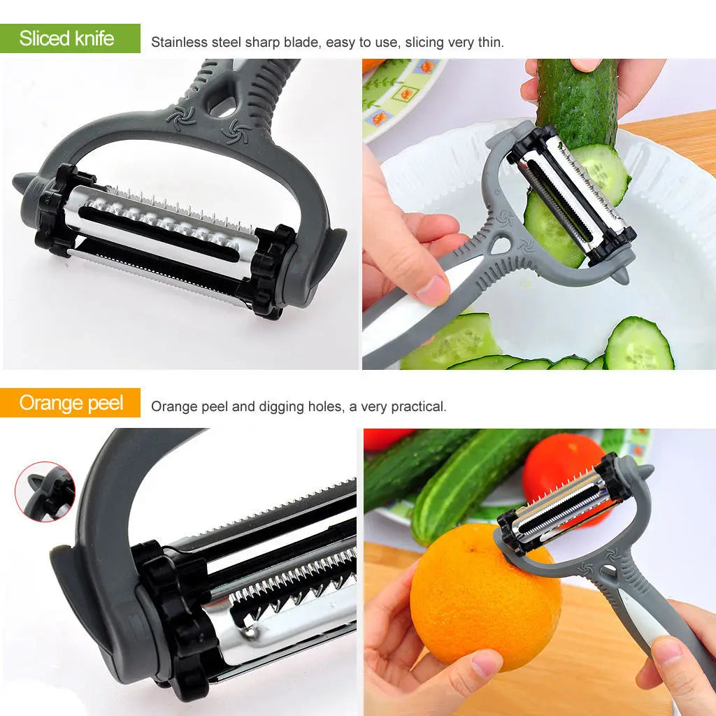 360 Rotary Peeler, Slicer and Grater for Fast Veggie Prep