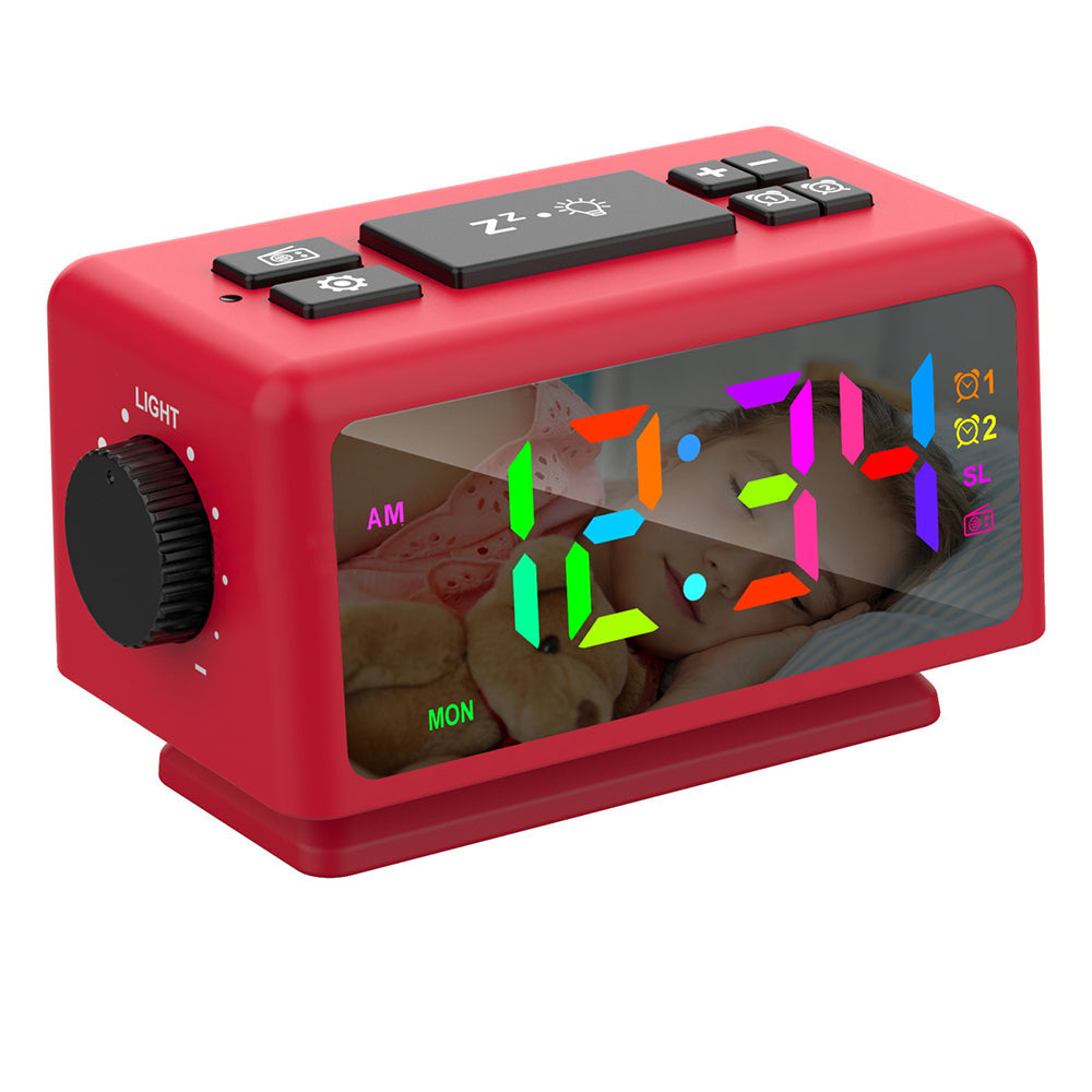 Alarm Clock with Light — Dual Alarms and FM Radio