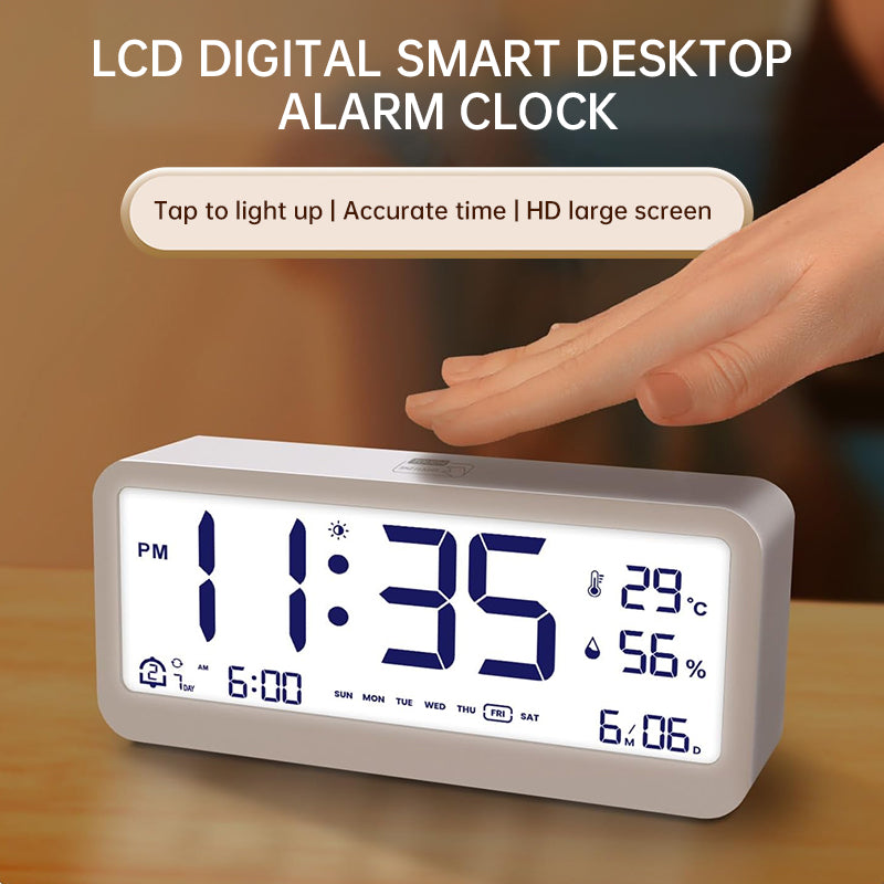 Digital Alarm Clock With Brightness, Temp & Humidity