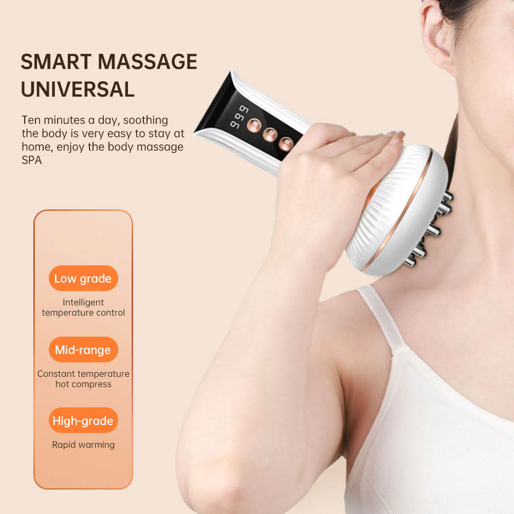 Electric Meridian Massage Brush with Heat & Vibration