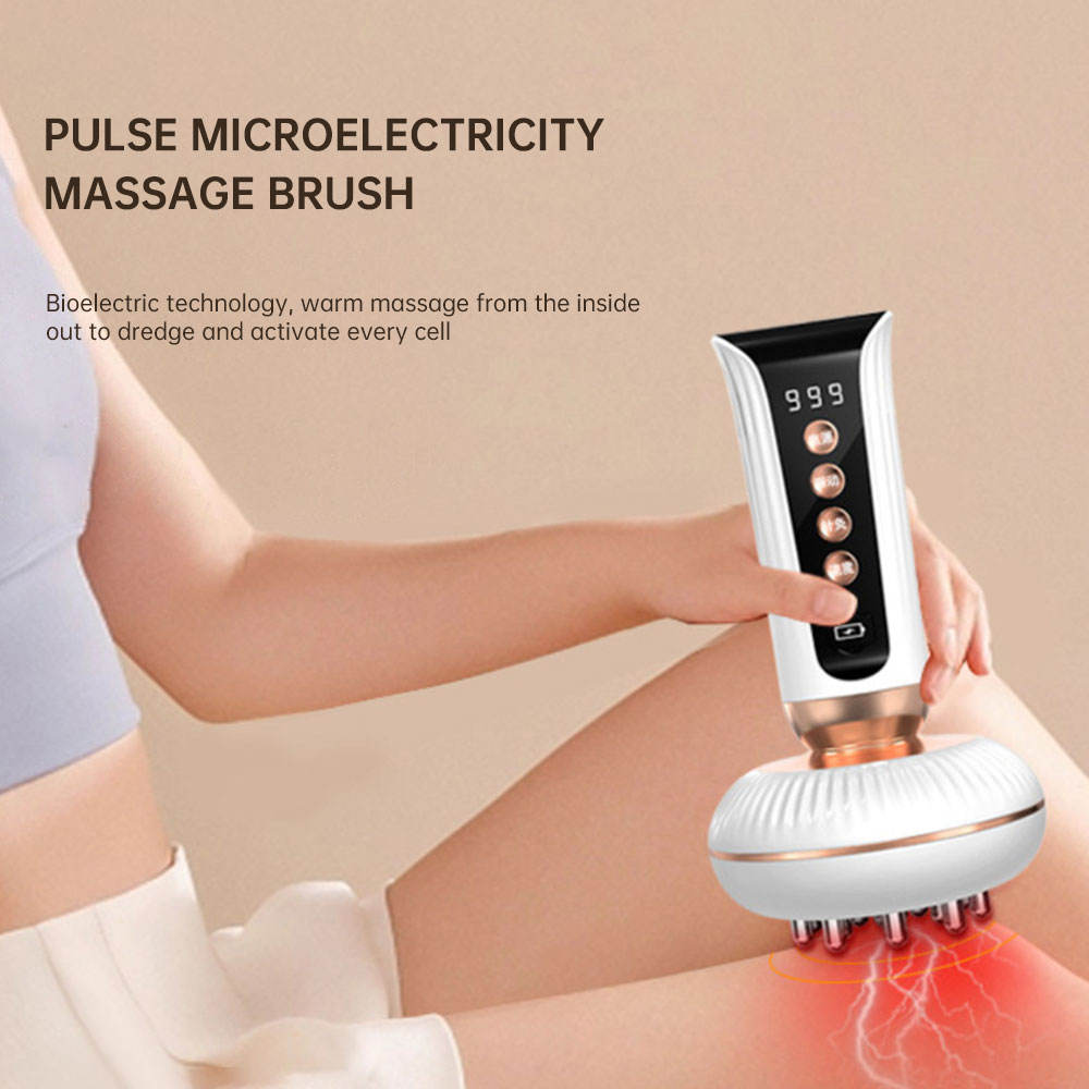 Electric Meridian Massage Brush with Heat & Vibration