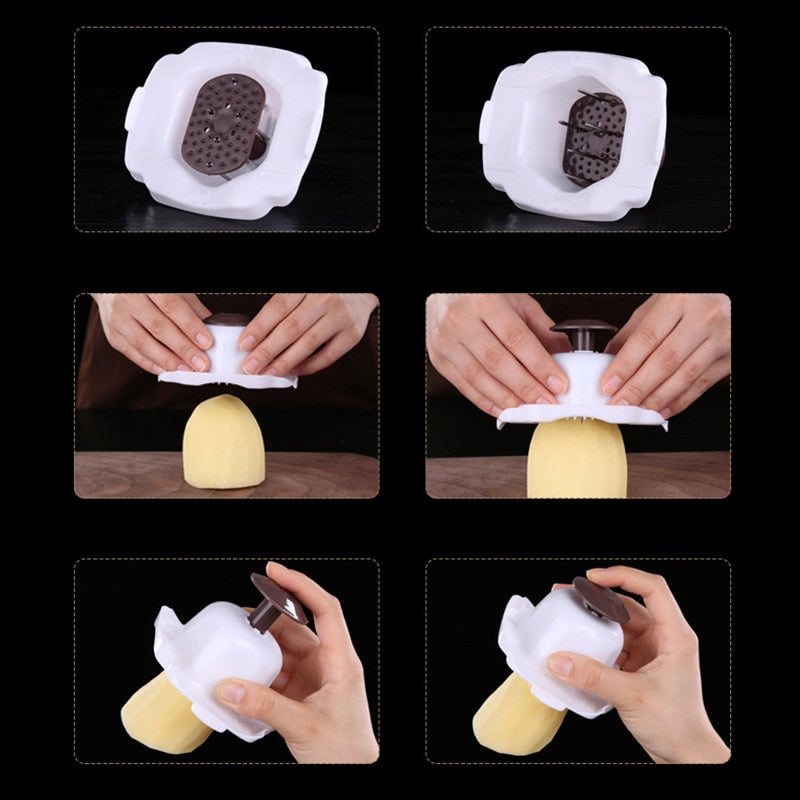 Mandoline Vegetable Slicer: Julienne, Waffle & Grate Cuts