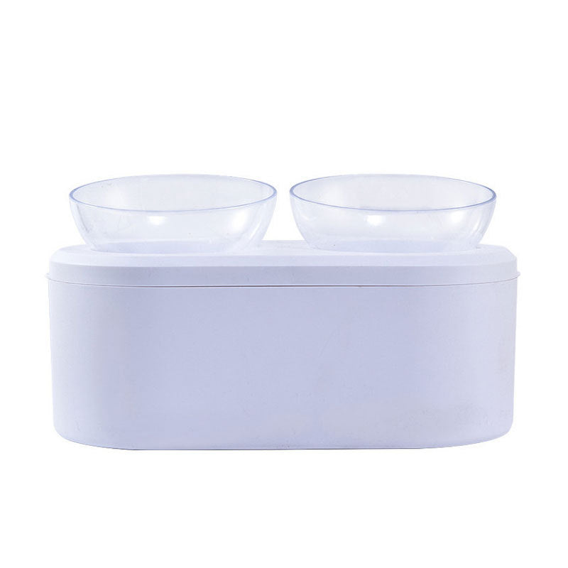 Elevated Double Pet Bowl With Built-In Food Storage