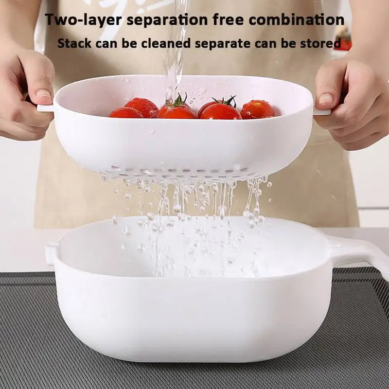 Rotating Vegetable Cutter with Drain Basket & Shredder