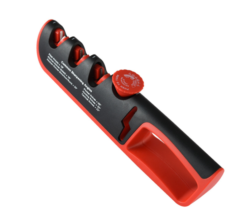 Manual Knife Sharpener with 4 Angle Slots for Home Cooks