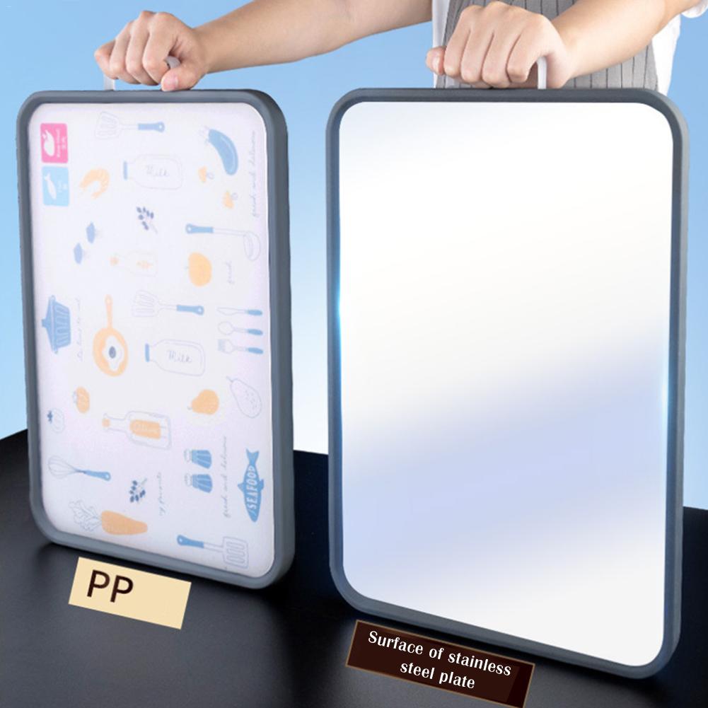 Stainless Steel Cutting Board: Double-Sided, Non-Slip