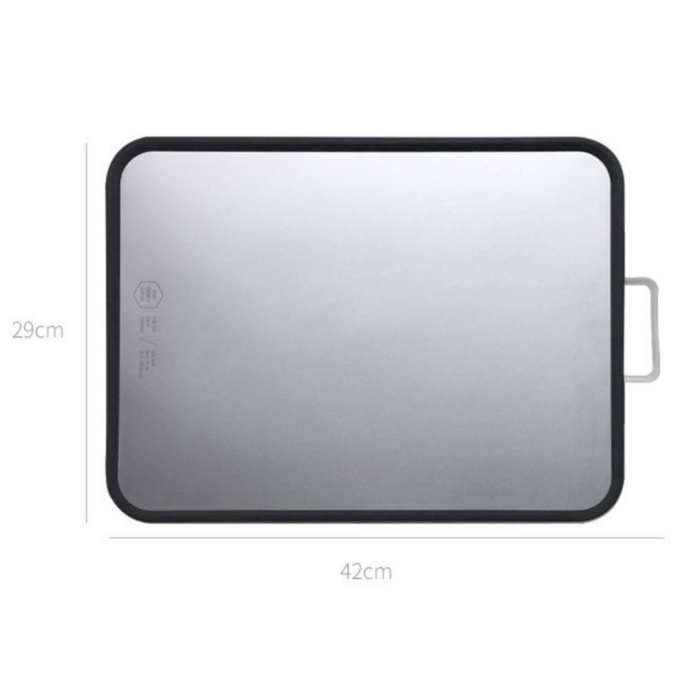 Stainless Steel Cutting Board: Double-Sided, Non-Slip