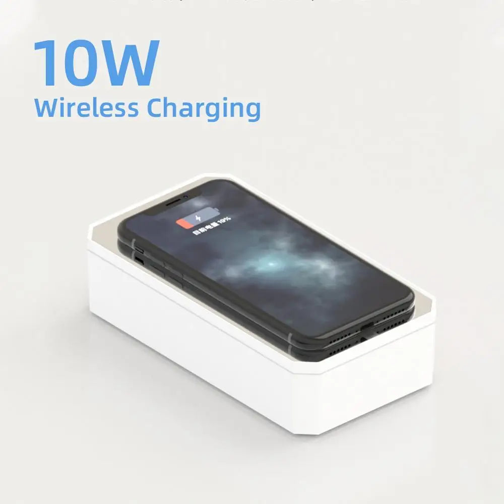 UV Phone Sanitizer Box: 30-Second Germ Kill + 10W Charging