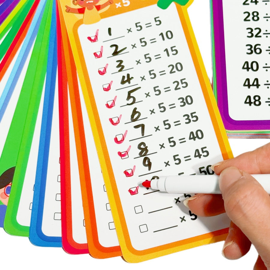 Math Flash Cards for Four-Operation Practice at Home