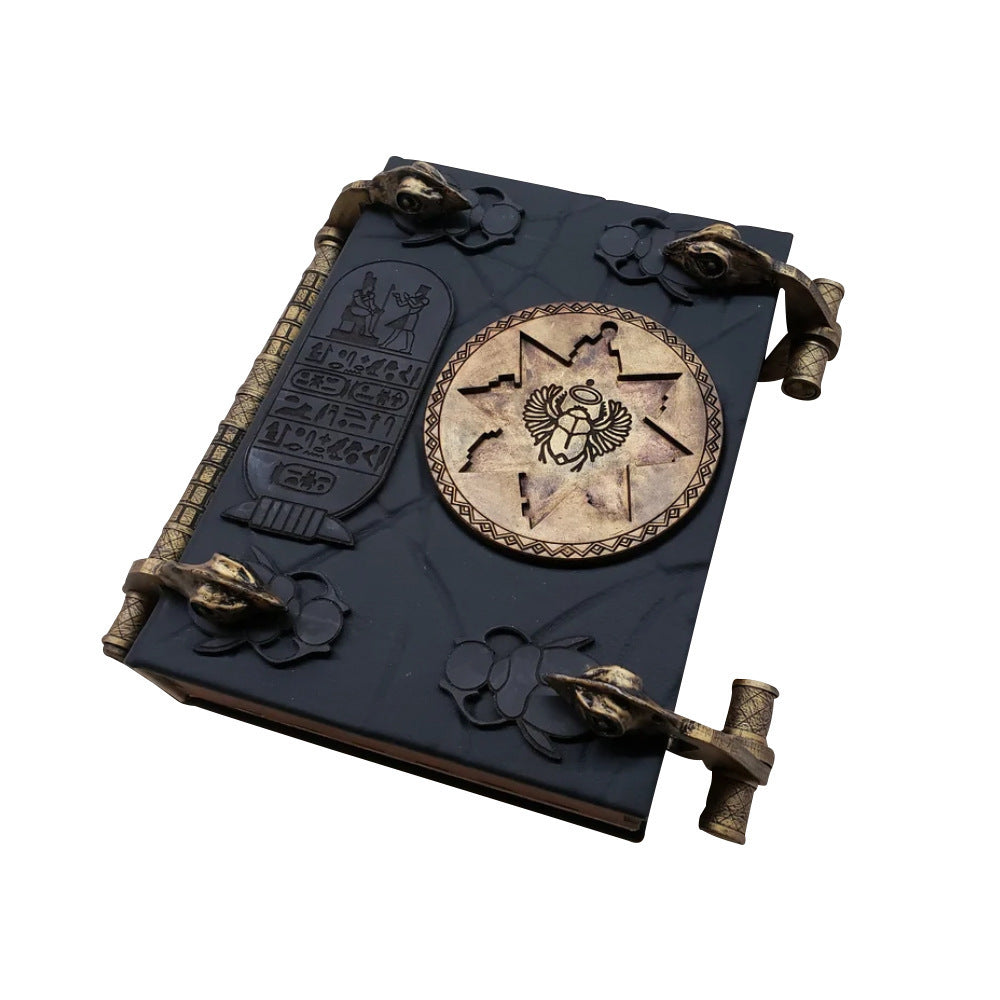 Egyptian Magic Book Ornament With Hidden Keepsake Storage