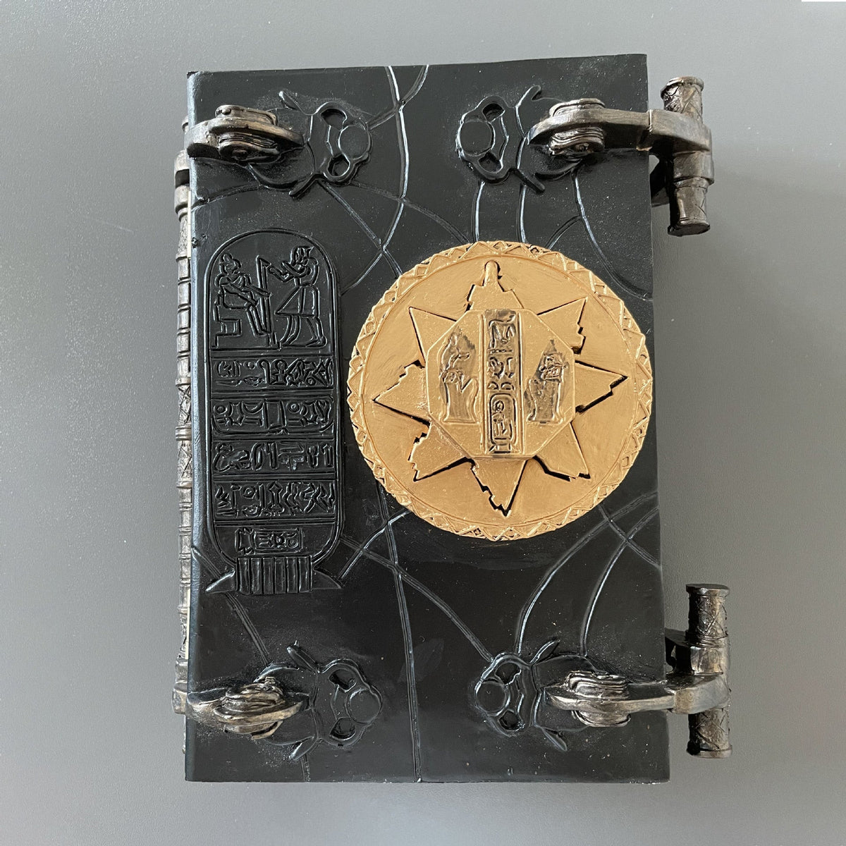 Egyptian Magic Book Ornament With Hidden Keepsake Storage