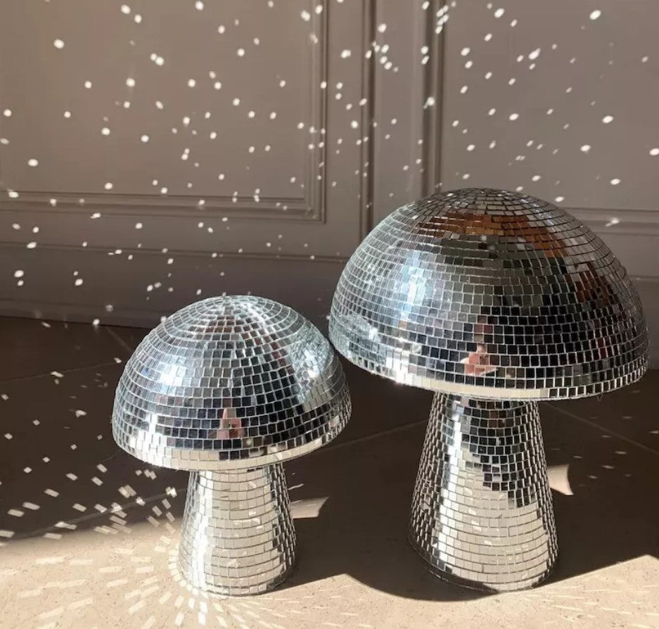 Mushroom Disco Ball Decor Set for Sparkling Shelves