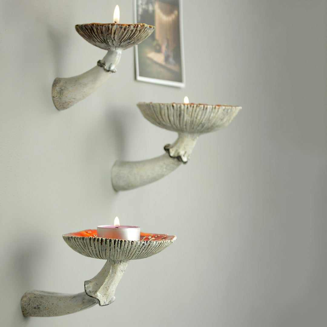 Mushroom Wall Shelf for Whimsical Display Storage