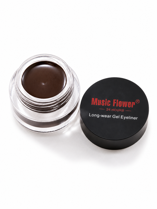 Music Flower 24-Hour Waterproof Gel Eyeliner with Brush