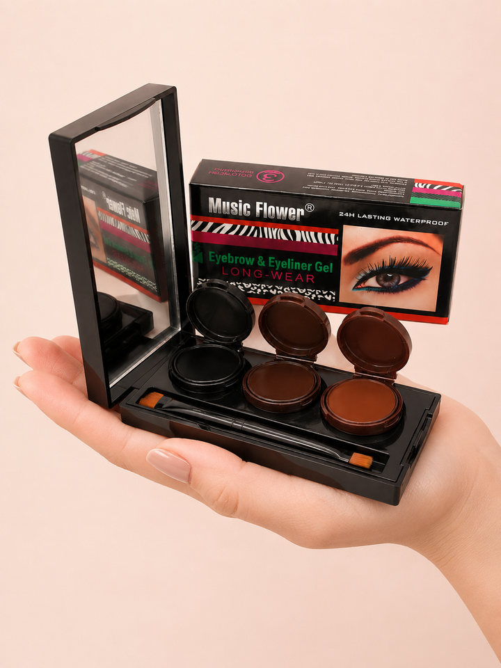 Music Flower Gel Brow & Liner Palette — 24H Waterproof
