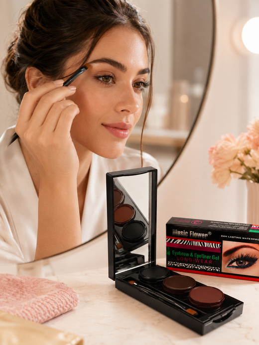 Music Flower Gel Brow & Liner Palette — 24H Waterproof